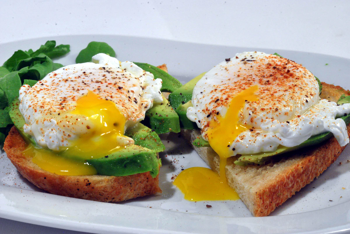 Poached eggs on avocado toast