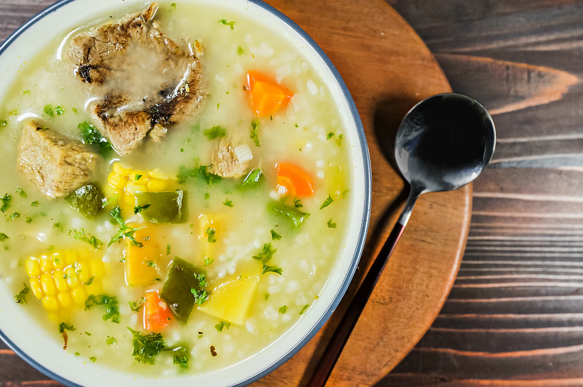 Bowl of homemade vegetable soup