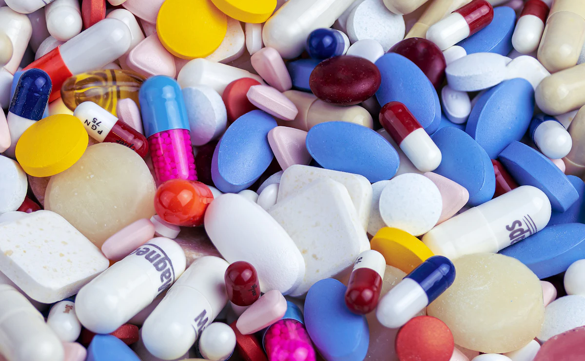 A ssorted medication pills and capsules